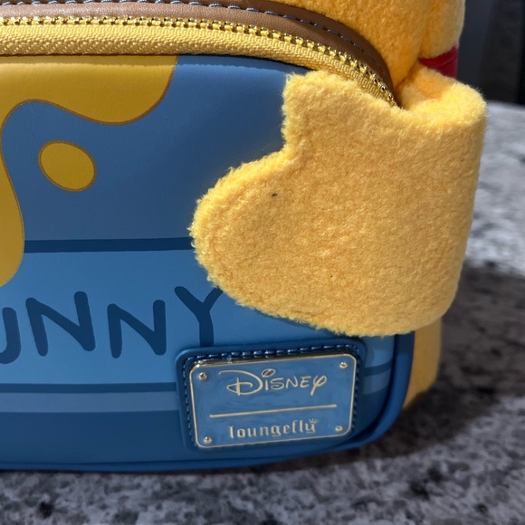 Loungefly Winnie the Pooh Yellow & Blue Plush Mini Backpack main image 5